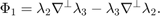 $$ \Phi_1 = \lambda_2 \nabla^{\bot} \lambda_3 - \lambda_3 \nabla^{\bot} \lambda_2. $$