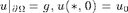 $u |_{\partial \Omega} = g, u(*,0) = u_0$