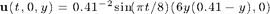 $$ \mathbf u(t,0,y) = 0.41^{-2}\sin(\pi t/8)(6y(0.41-y), 0) $$