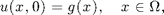 $$ u(x,0) = g(x), \quad x\in \Omega, $$
