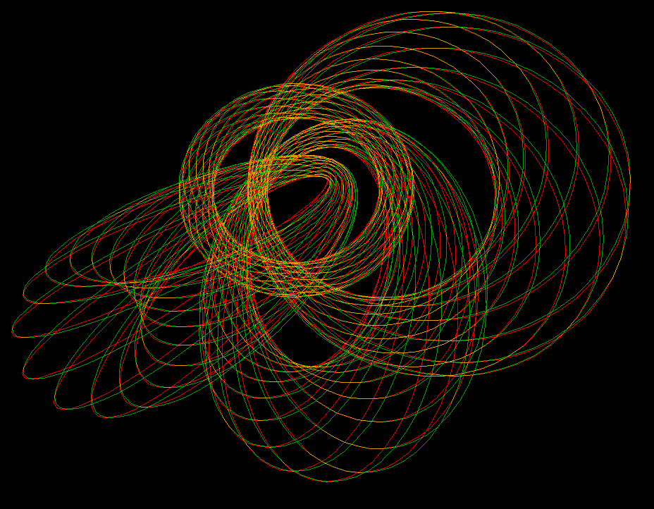 hopf linked tori wireframe